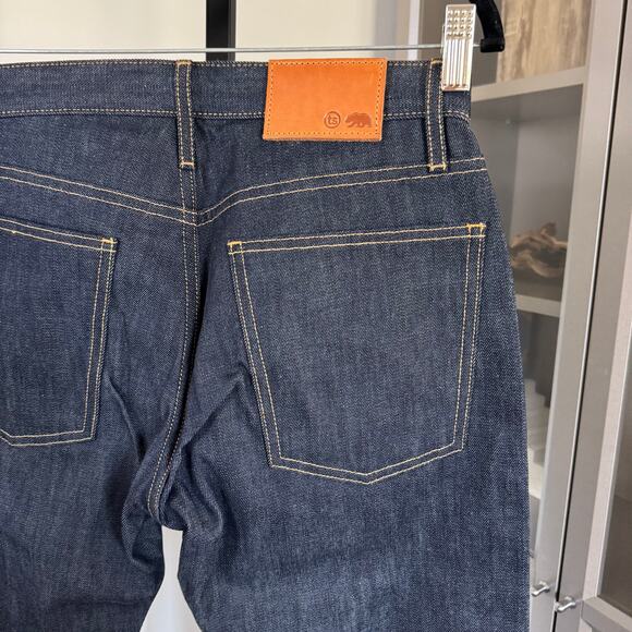 Taylor Stitch Democratic Slim Cone Mills Reserve Selvedge Jeans 30 NEW Dark Wash - Picture 6 of 7